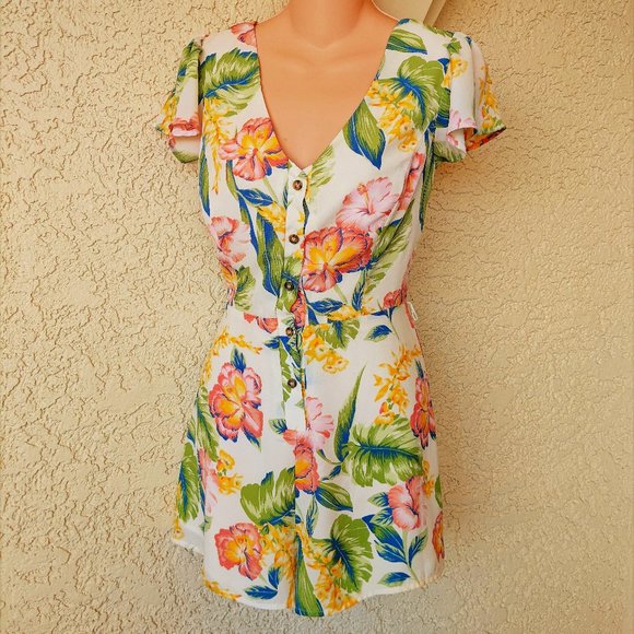 *Floral Print Romper by June & Hudson- Size S/M - Picture 1 of 5